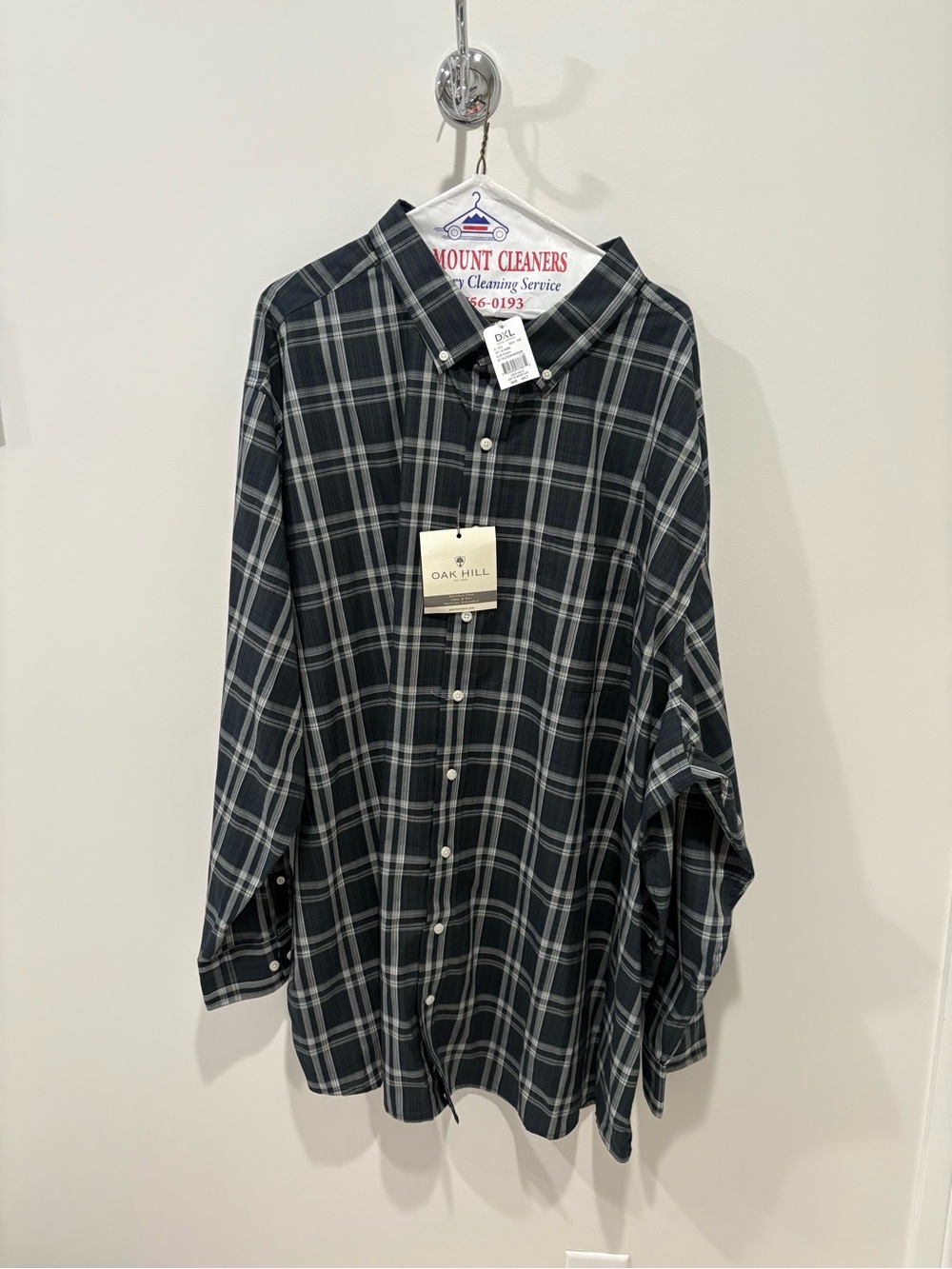Oak Hill Black & Gray Plaid Button-Down Shirt